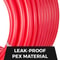 PEX Pipe Tubing Red, Non-Oxygen Barrier PEX-B Plumbing Pipe for Radiant Floor Heating & Potable Water Systems
