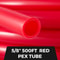 500ft Red PEX Pipe, 5/8" Oxygen Barrier Tubing for Radiant Floor Heating | Flexible, Corrosion-Resistant Plumbing