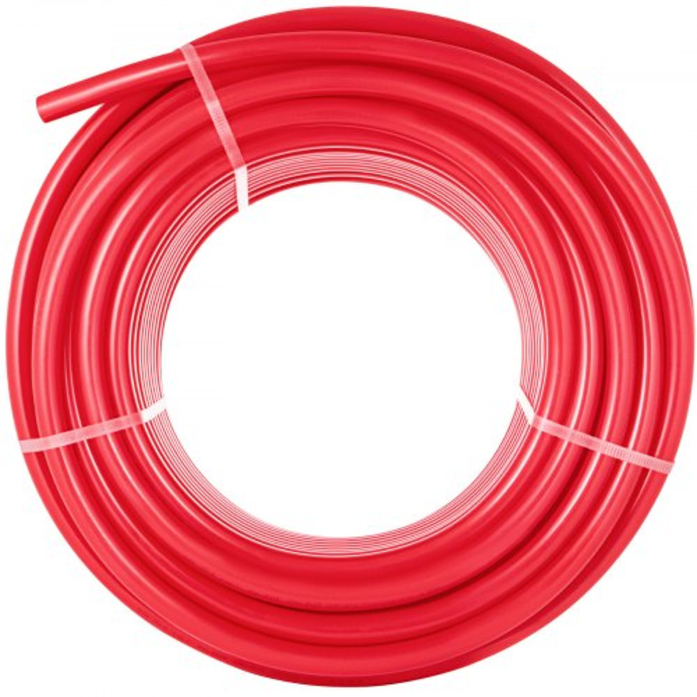 500ft Red PEX Pipe, 5/8" Oxygen Barrier Tubing for Radiant Floor Heating | Flexible, Corrosion-Resistant Plumbing