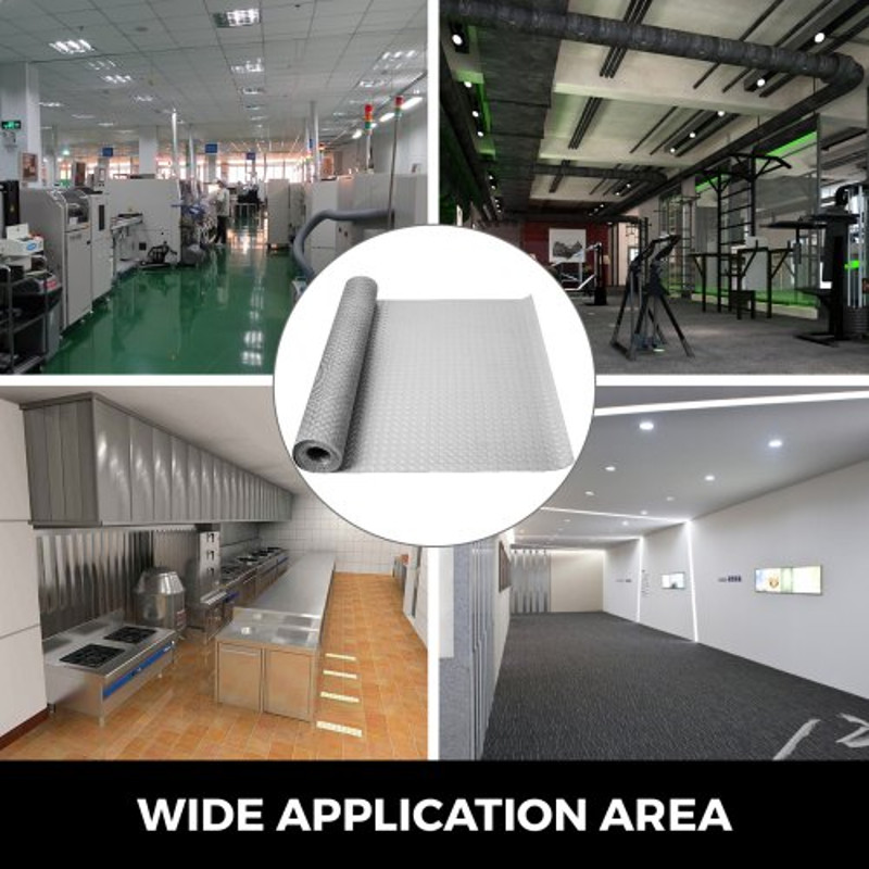 25mm Thickness Silver Garage Flooring Mat Roll HeavyDuty PVC Floor Mats For Under Cars Trailers  Gy 7