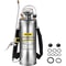 3 Gal Stainless Steel Hand Pump Sprayer With 3FT Reinforced Hose Adjustable Nozzle Pressure Gauge 1