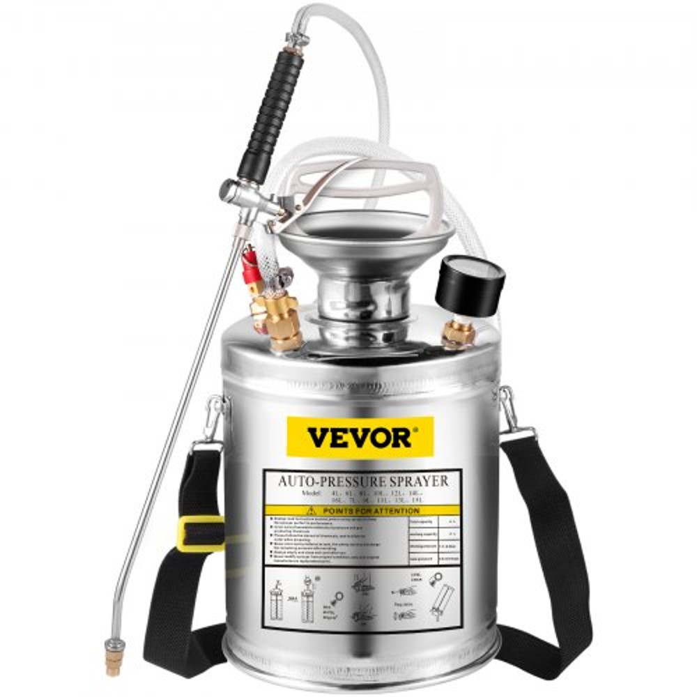 Stainless Steel Sprayer With Adjustable Nozzle Suitable For Gardening Sanitizing 9