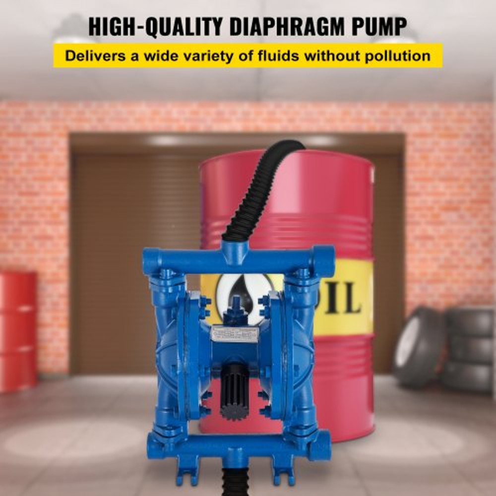 12 Nitrile Diaphragm Pneumatic Transfer Pump For Petroleum Diesel  Low Viscosity Fluids 12 GPM Cast 2