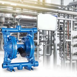 1/2" nitrile diaphragm pneumatic transfer pump for petroleum, diesel & low viscosity fluids, 12 gpm, cast iron