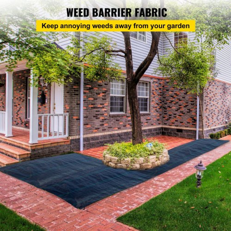 Heavy Duty Woven Weed Barrier Fabric, Geotextile Fabric Underlayment, High Permeability Landscape Cloth