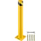 Safety Barrier Bollard 36" Height, Heavy-Duty Yellow Steel Pipe with Anchor Bolts for Pedestrian, Warehouse