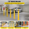 Steel Safety Bollard, Yellow Powder-Coated Pipe Barrier with Anchor Bolts, Ideal Safety Barrier Bollard for Parking