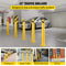 Heavy-Duty Steel Safety Bollard, Yellow Powder Coat Pipe Safety Barrier with Anchor Bolts, Ideal for High-Traffic Zones