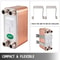 40 Plates Brazed Plate Heat Exchanger, 316L Stainless Steel, 3/4" MPT Ports, B3-12A for Beer Wort Chiller