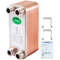 B1230 Brazed Plate Heat Exchanger 30 Plates 316L Stainless Steel 34 MPT Ports For Efficient Hydroni 1