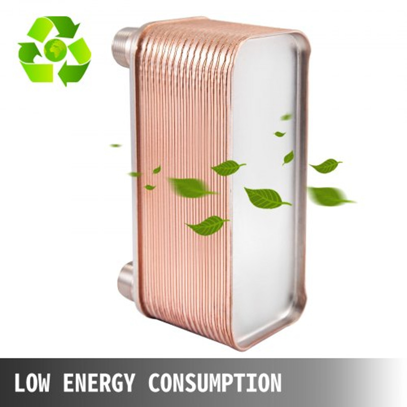 B1230 Brazed Plate Heat Exchanger 30 Plates 316L Stainless Steel 34 MPT Ports For Efficient Hydroni 3