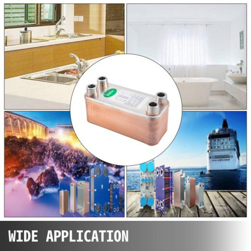 B1230 Brazed Plate Heat Exchanger 30 Plates 316L Stainless Steel 34 MPT Ports For Efficient Hydroni 7