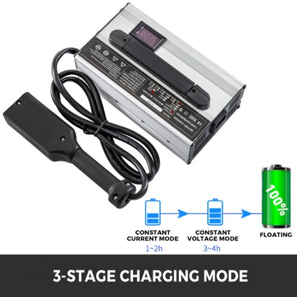 36V 18A Golf Cart Battery Charger, Powerwise Plug with LED Indicator Lights | 110V Club Car Charger for EZ Go & Yamaha