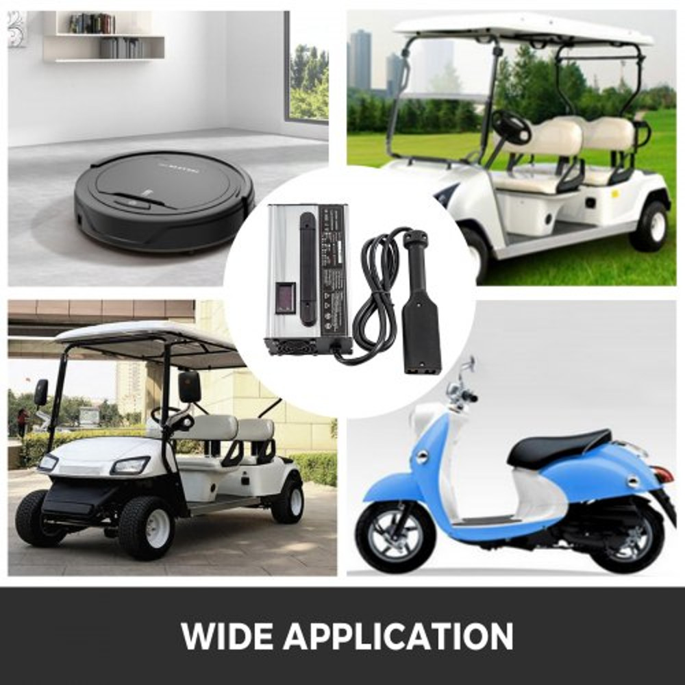36V 18A Golf Cart Battery Charger, Powerwise Plug with LED Indicator Lights | 110V Club Car Charger for EZ Go & Yamaha