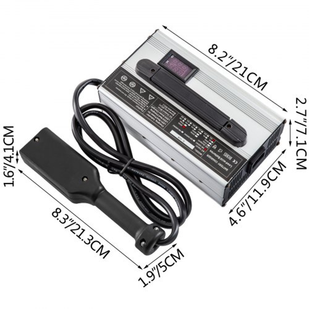 36V 18A Golf Cart Battery Charger, Powerwise Plug with LED Indicator Lights | 110V Club Car Charger for EZ Go & Yamaha