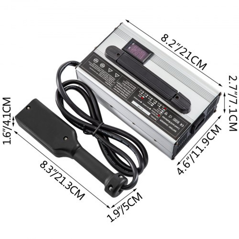 36V 18A Golf Cart Battery Charger, Powerwise Plug with LED Indicator Lights | 110V Club Car Charger for EZ Go & Yamaha