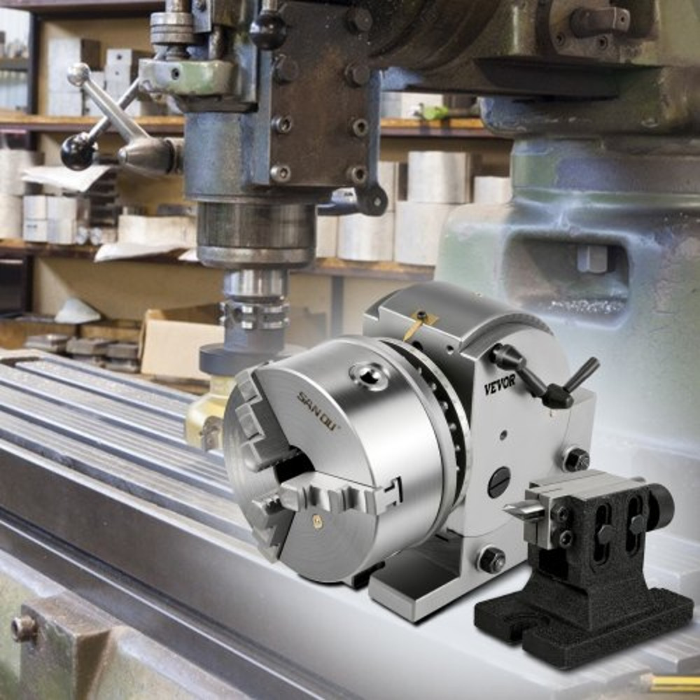 BS1 SemiUniversal Dividing Head With 6 3Jaw Chuck Precision Milling Set For Grinding Drilling Mach 0