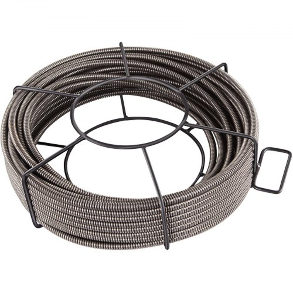 75ft X 38 Auger Snake Pipe Cleaner RustProof Sewer Drain Cable With 4 Cutters For Clog Removal 8