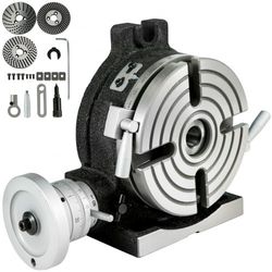 6 inch rotary table for milling machine, 4-slot horizontal & vertical dividing plates with high precision