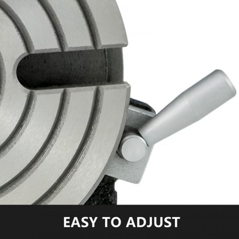 6 Inch Rotary Table for Milling Machine, 4-Slot Horizontal & Vertical Dividing Plates with High Precision