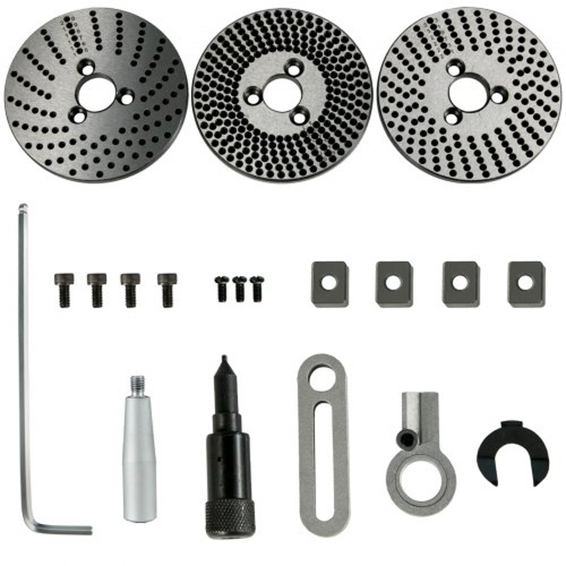 6 Inch Rotary Table for Milling Machine, 4-Slot Horizontal & Vertical Dividing Plates with High Precision