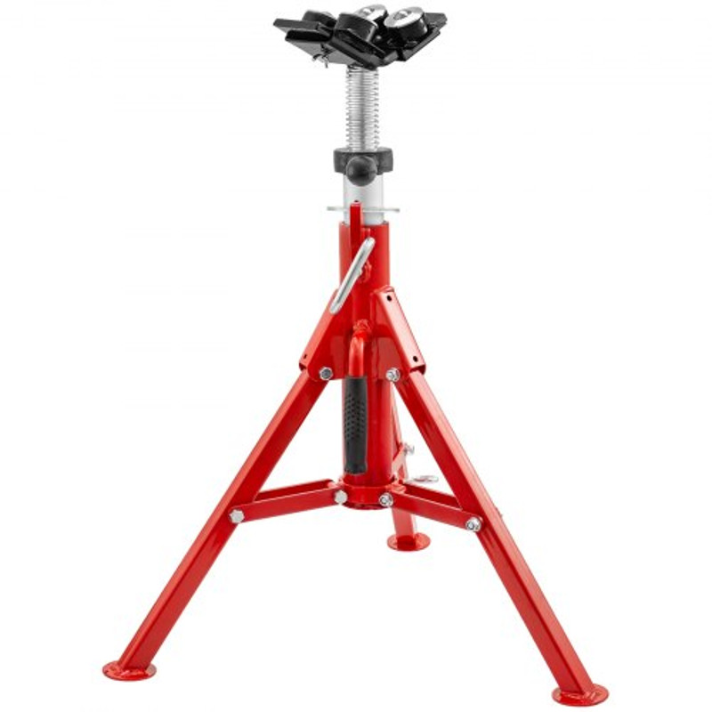 Industrial Pipe Jack Stand, 2500LB Capacity Welding Stand with 4-Ball V-Head, Adjustable Height 24" to 43"