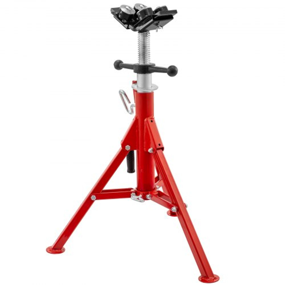 Industrial Pipe Jack Stand, 2500LB Capacity Welding Stand with 4-Ball V-Head, Adjustable Height 24" to 43"