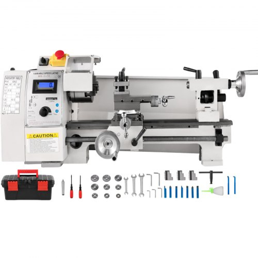 8x14 Small Metal Lathe 650W Variable Speed Milling Machine 502250 RPM For Precision Metal Turning   0