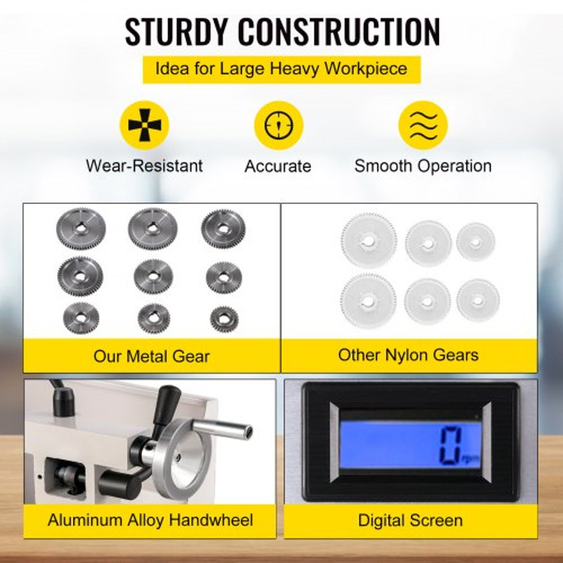 8x14 Small Metal Lathe 650W Variable Speed Milling Machine 502250 RPM For Precision Metal Turning   2