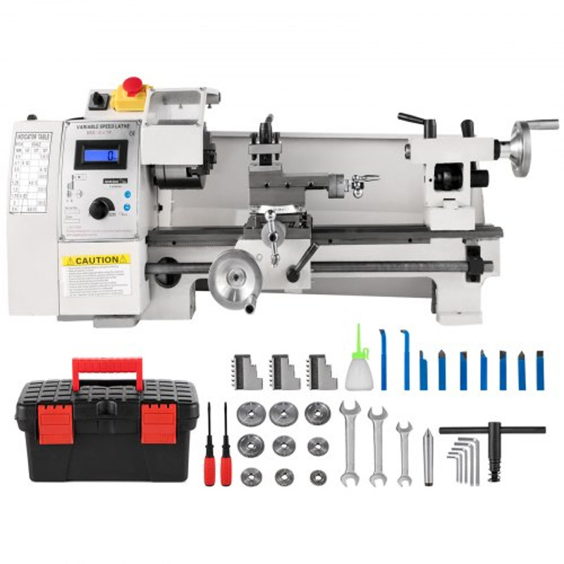 8x14 Small Metal Lathe 650W Variable Speed Milling Machine 502250 RPM For Precision Metal Turning   6