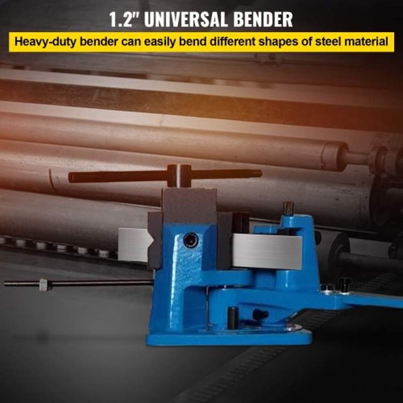Heavy-Duty UB Universal Metal Bender, Manual Rebar, Angle Iron, Round & Flat Steel Strip Bending Tool, Detachable Lever
