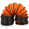 Durable PVC Flexible Duct Hosing Exhaust Fan, Industrial Orange Vent Hose for Ventilation, Fume Extraction, Air Movement