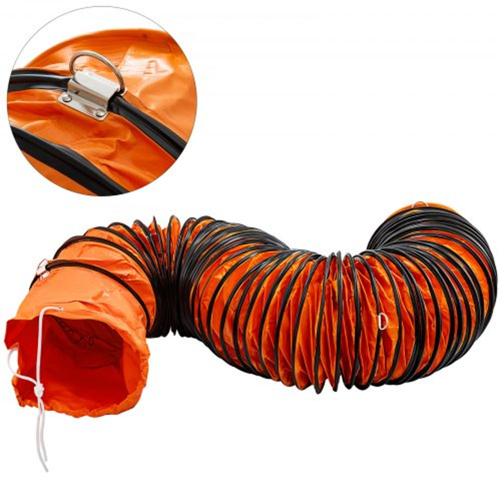 PVC Flexible Ducting Hose for Utility Blower Exhaust Fan, Heavy Duty HVAC Vent Hose for Industrial Ventilation
