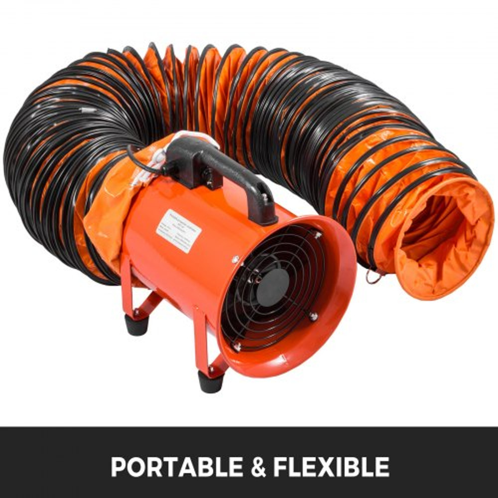 PVC Flexible Ducting Hose for Utility Blower Exhaust Fan, Heavy Duty HVAC Vent Hose for Industrial Ventilation