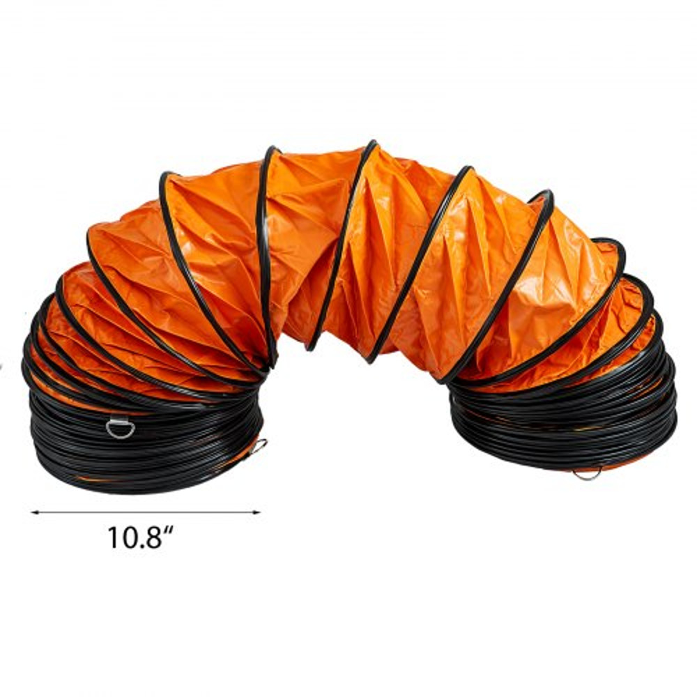 PVC Flexible Ducting Hose for Utility Blower Exhaust Fan, Heavy Duty HVAC Vent Hose for Industrial Ventilation
