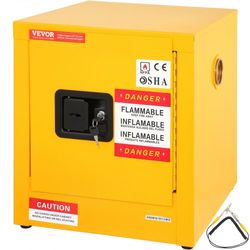 galvanized steel flammable cabinet, safety storage with adjustable shelf, lock for industrial, commercial, home