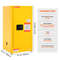 Adjustable Shelf Flammable Storage Cabinet, Galvanized Steel Safety Cabinet for Flammable Liquids, Commercial & Home Use