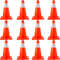 Traffic Safety Cones, Reflective Parking Cones with Stable PVC Base for Driveway, Road Work, Construction & Hazard Zone