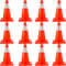 Traffic Safety Cones, Reflective Parking Cones with Stable PVC Base for Driveway, Road Work, Construction & Hazard Zone