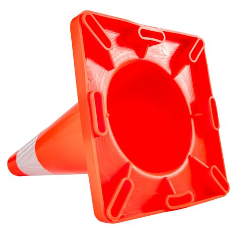 Traffic Safety Cones, Reflective Parking Cones with Stable PVC Base for Driveway, Road Work, Construction & Hazard Zone