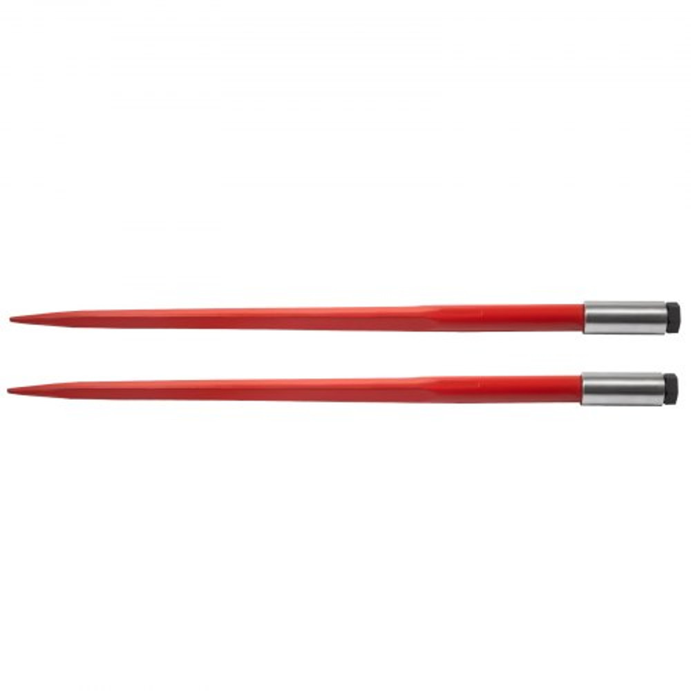 43 Bale Hay Spike Red Coated HighStrength Spear With Hex Nut Sleeve For Quick Attach To Tractors L 8