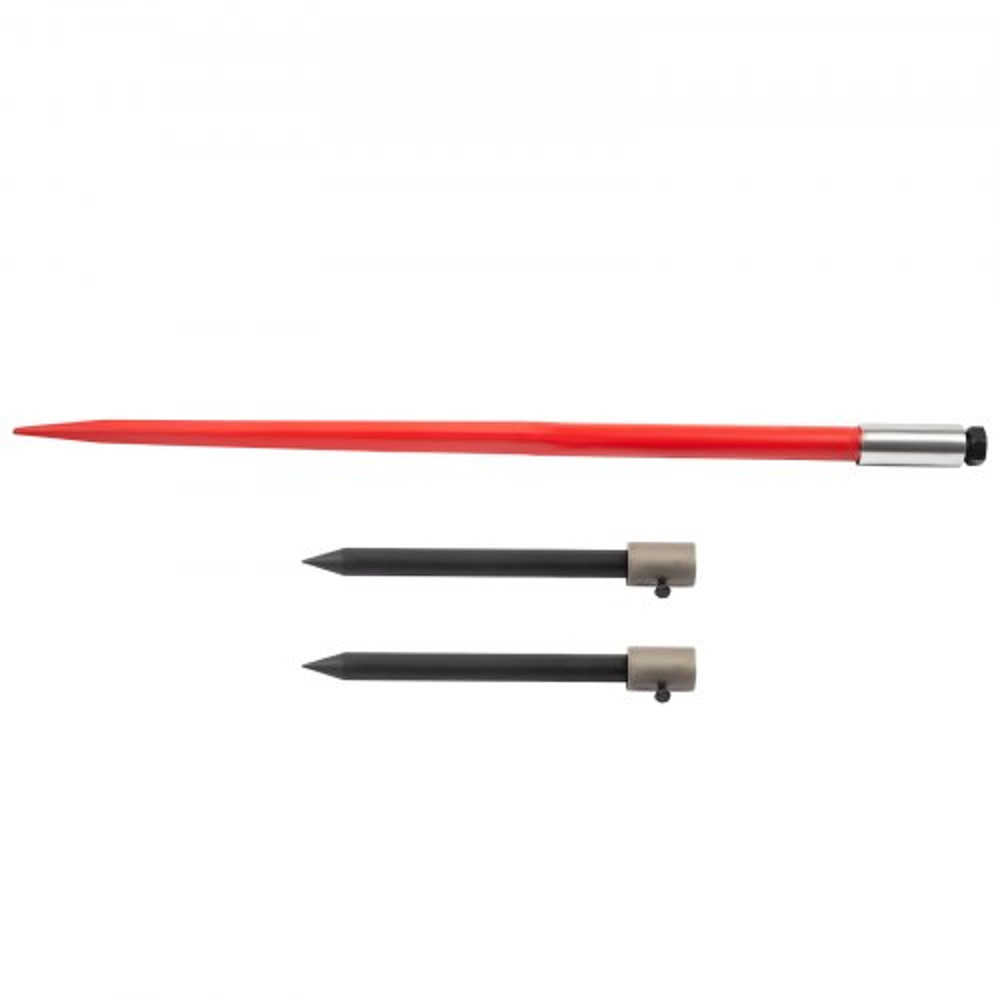 HeavyDuty Hay Bale Spear Set Quick Attach 49 Bale Spike With Hex Nut Sleeve 2 Stabilizer Spears F 7