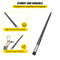 3600 Lbs Capacity Black Coated Bale Forks 39 Bale Hay Spike With Hex Nut Sleeve For Tractors Loade 3