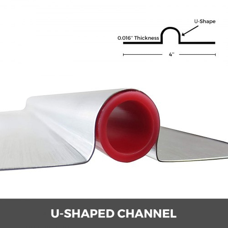 4 ft Aluminum PEX Heat Transfer Plates (200 pcs Box), 1/2 Inch Radiant Floor Heating Plates for Enhanced Heat