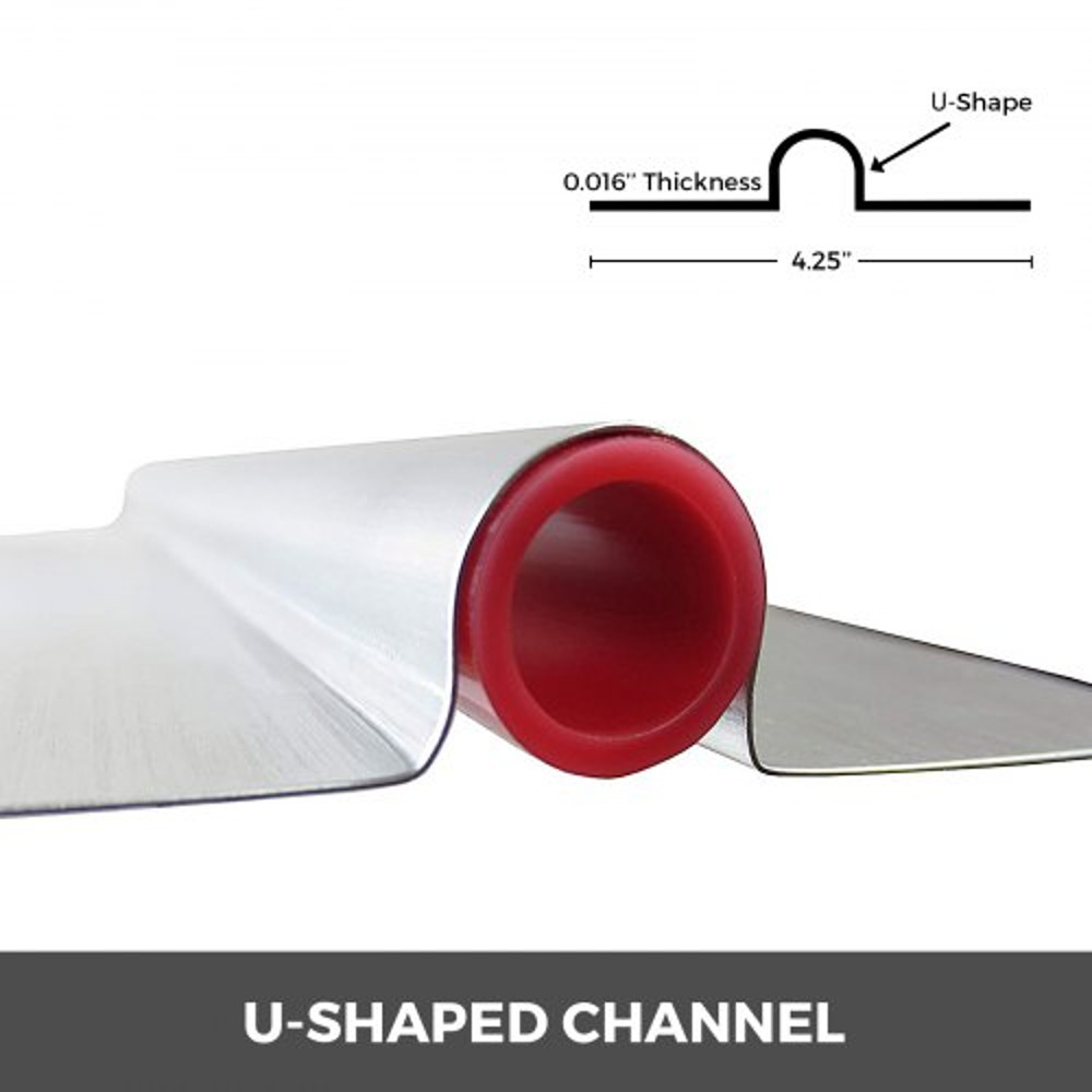 2ft Aluminum PEX Heat Transfer Plates (200 Pcs), 1/2 Inch Radiant Floor Heating Plates for PEX Tubing