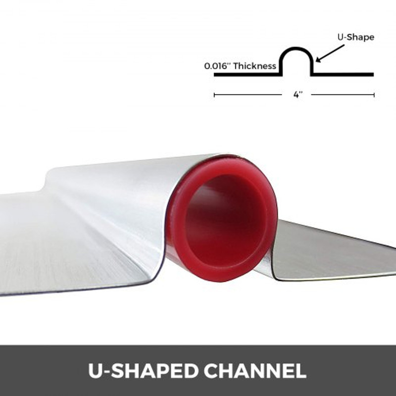 50 pcs Box Radiant Heat Transfer Plates, 4 ft Aluminum PEX Heat Transfer Plates for 1/2 Inch PEX Tubing