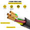 Heavy-Duty Amp RV Extension Cord, Durable Wire Diameter Power Supply Cable with Copper Wire & Plugs for Trailer, Camper