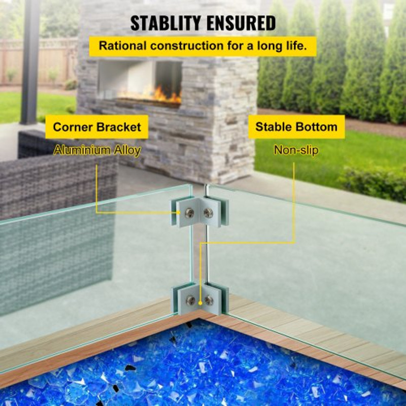 Fire Pit Wind Guard HeavyDuty Tempered Glass Wind Screen Fence 295 X 136 Inch 5