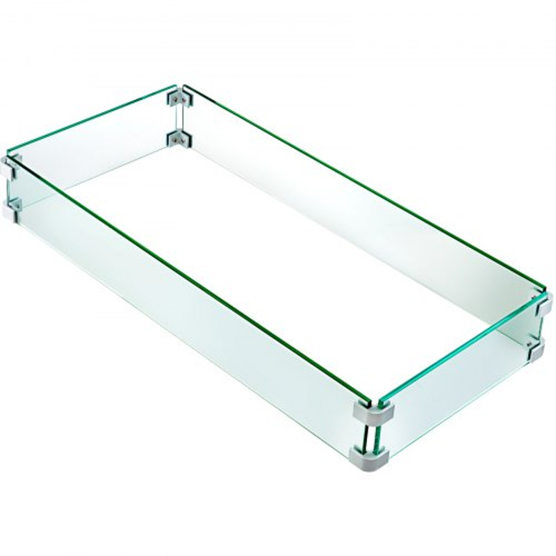 Fire Pit Wind Guard HeavyDuty Tempered Glass Wind Screen Fence 295 X 136 Inch 7