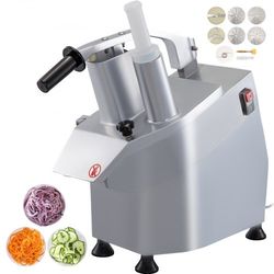 550w electric vegetable slicer, 1600 rpm stainless steel vegetable processor with 6 detachable blades